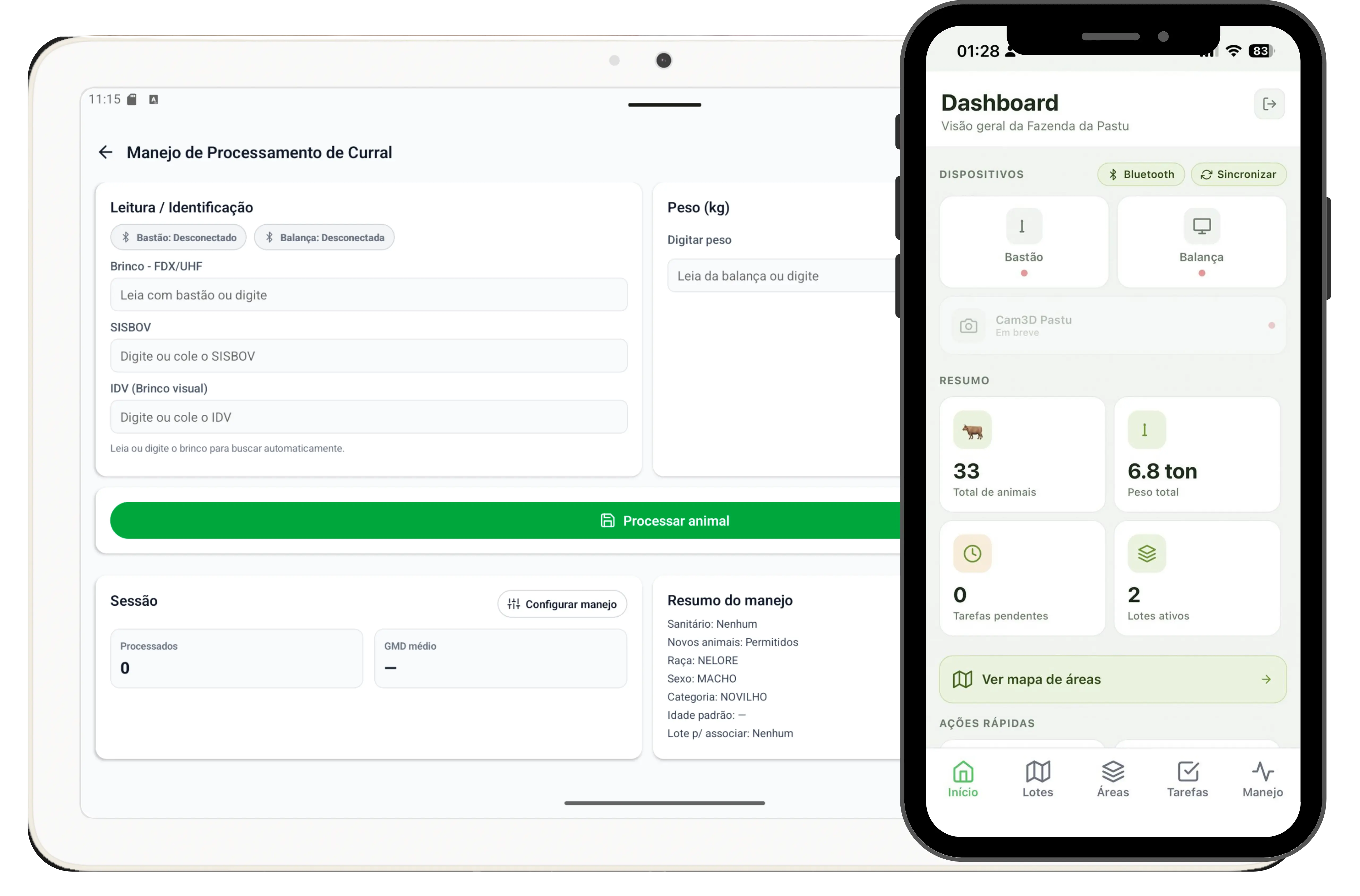 Painel app da Pastu